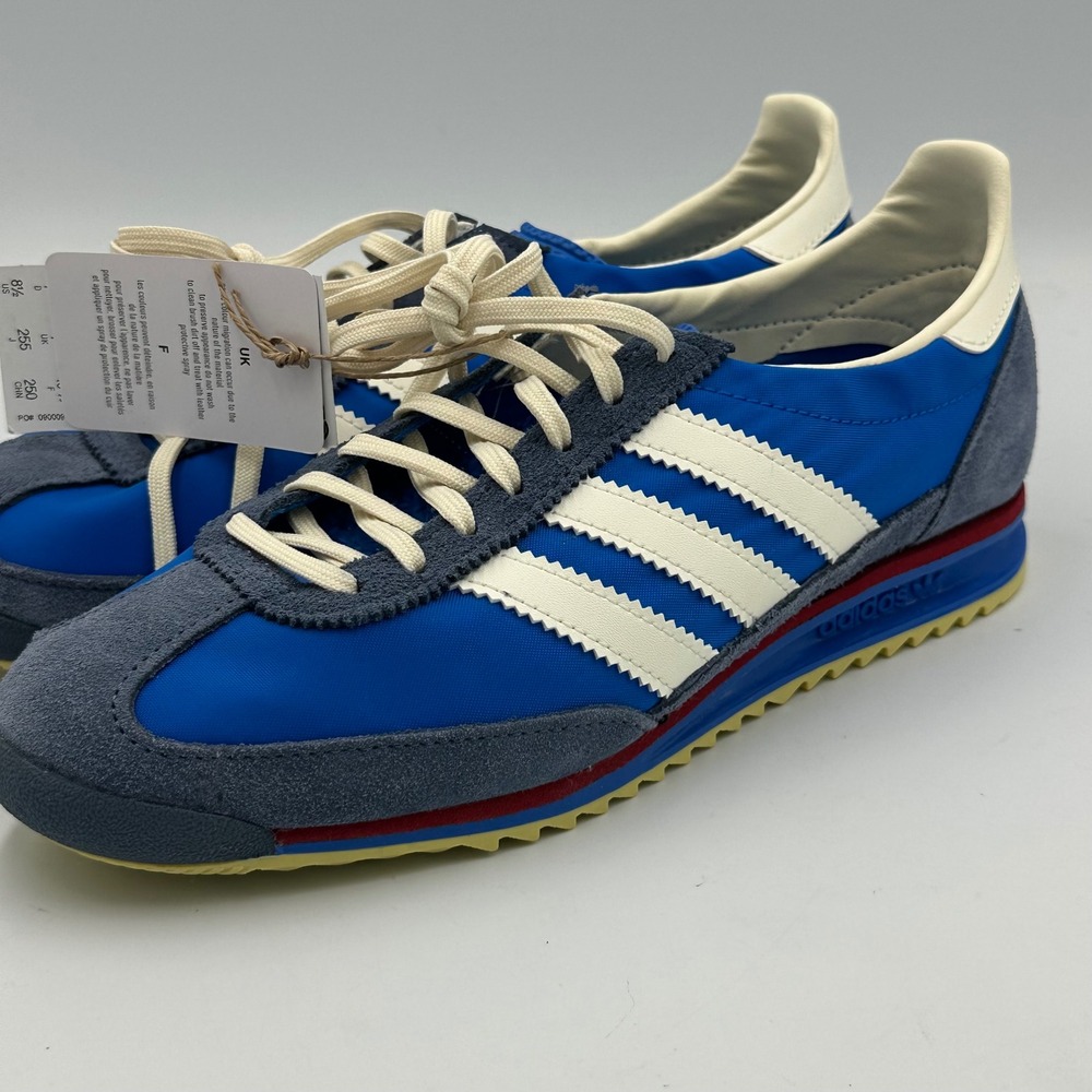 Adidas SL 72 OG W Women 8.5 Blue White JS0255 New Retro Sneakers Run Nylon Suede